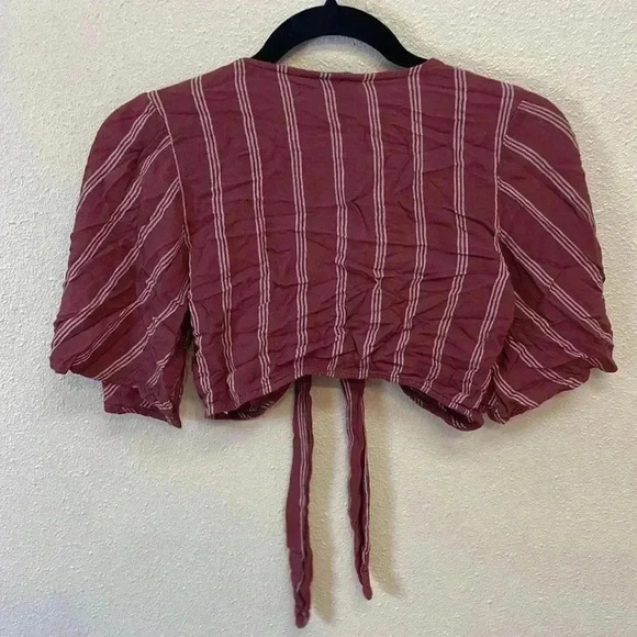 AMERICAN EAGLE Women’s Cropped Blouse - Picture 4 of 6